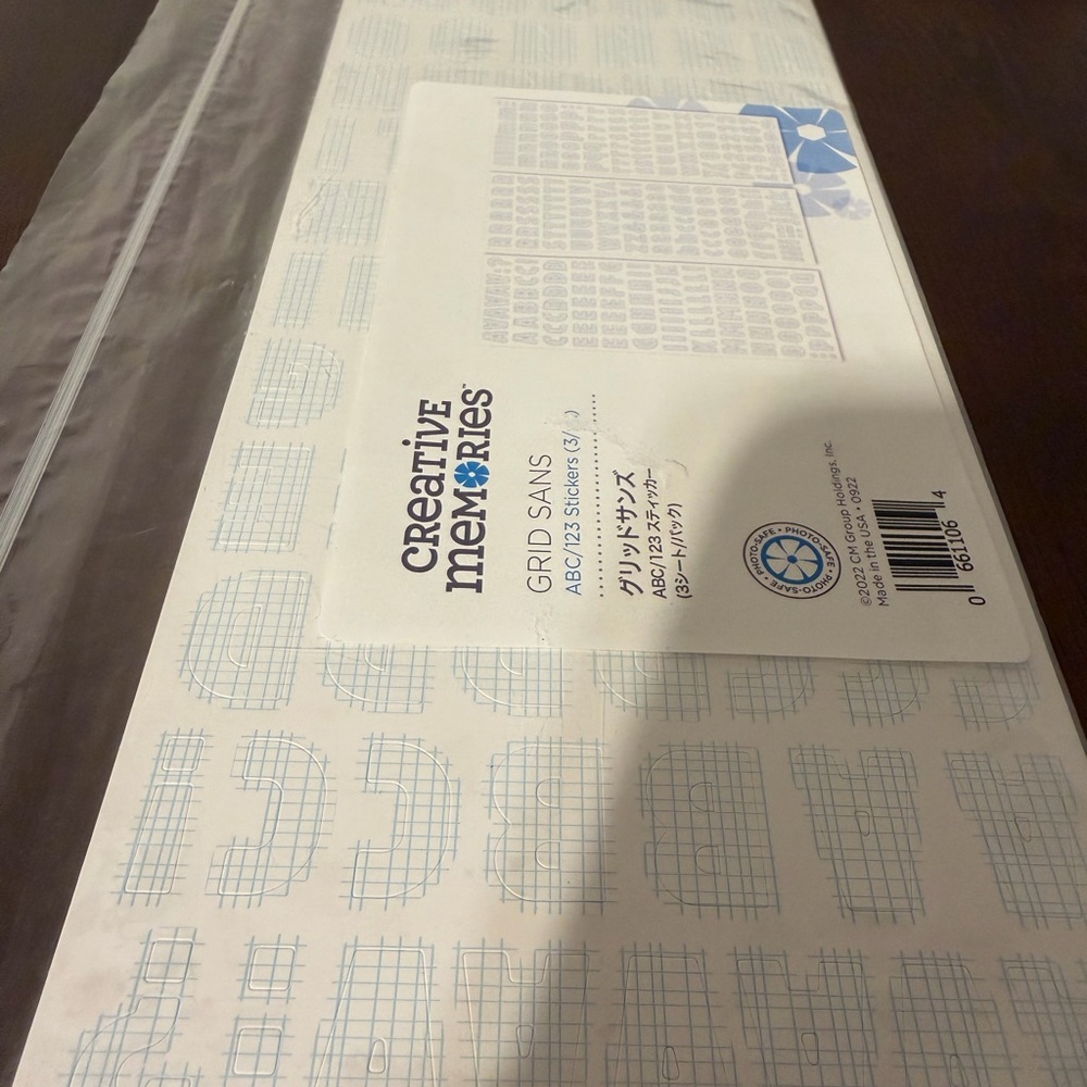 Creative Memories 2022 Grid Sans ABC/123 Stickers - Picture 2 of 4